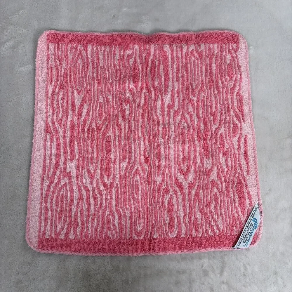 2 Vintage Fieldcrest Pink Towels, 1 Washcloth Zebra Tiger Wood Grain Pattern
